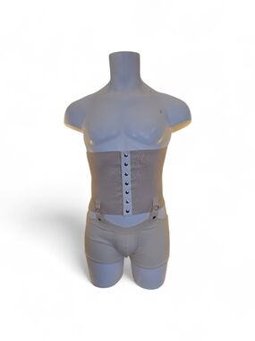 Neutral Beige Men's Support Boxer Briefs with Waist Trainer